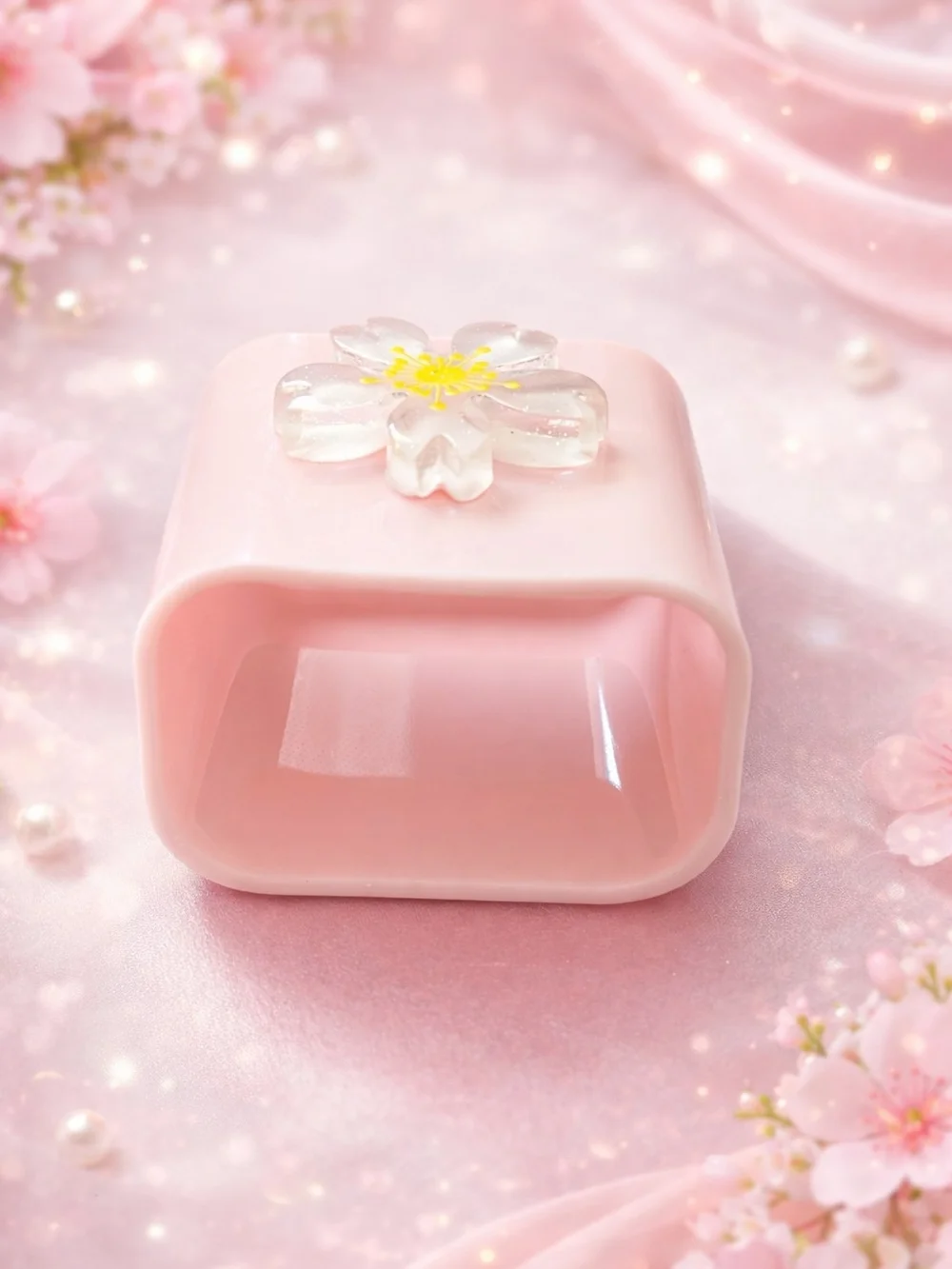 Pink Sakura Cherry Blossom Cable Protector Charger Cover Set Kawaii Coquette